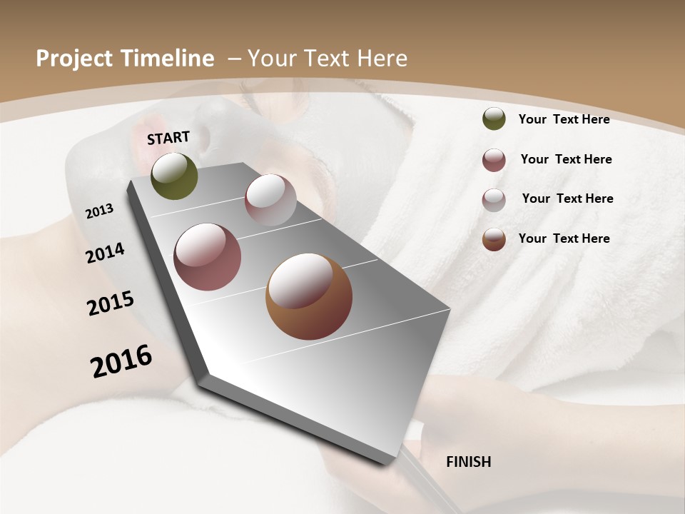A Woman Getting A Facial Mask With A Brush PowerPoint Template