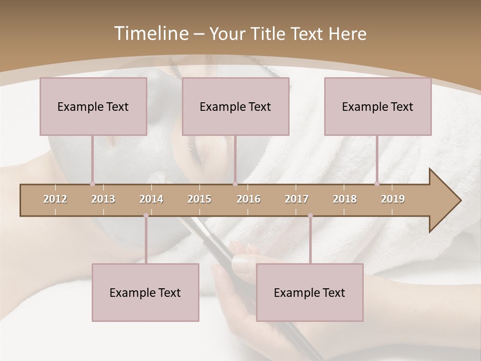 A Woman Getting A Facial Mask With A Brush PowerPoint Template