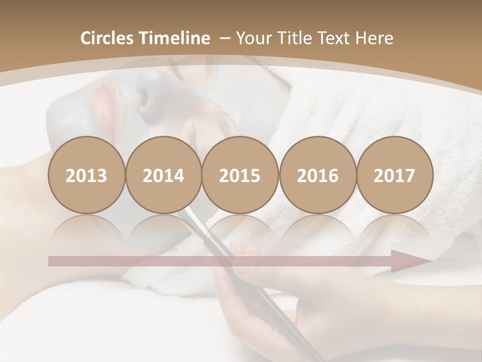 A Woman Getting A Facial Mask With A Brush PowerPoint Template