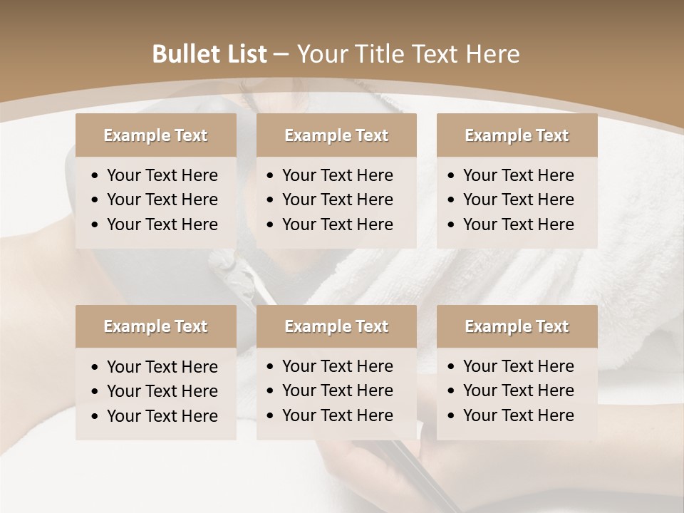 A Woman Getting A Facial Mask With A Brush PowerPoint Template