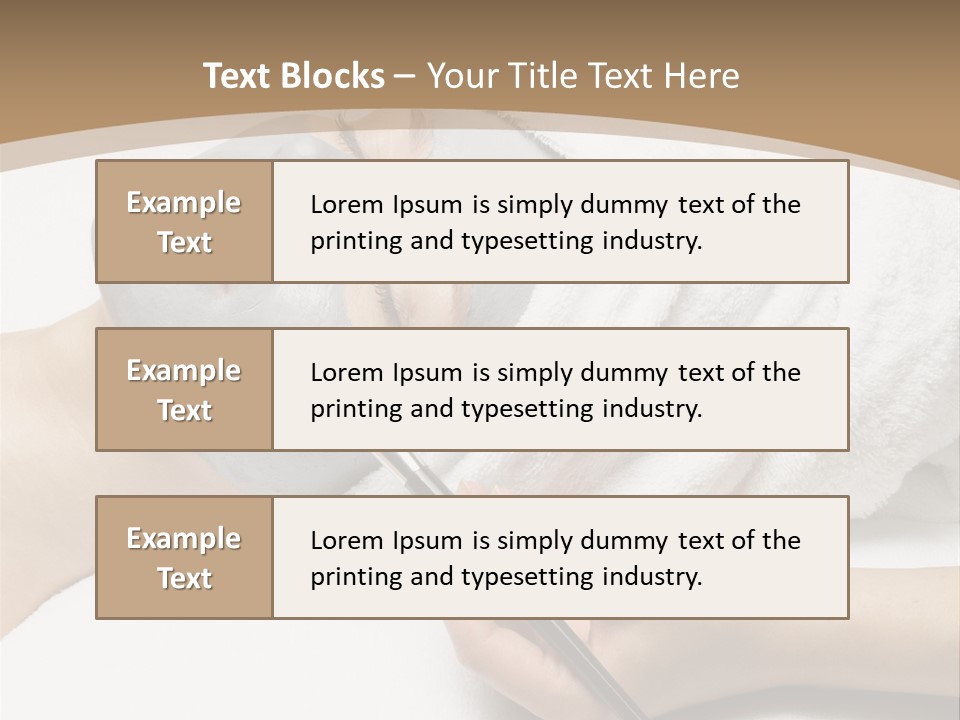 A Woman Getting A Facial Mask With A Brush PowerPoint Template