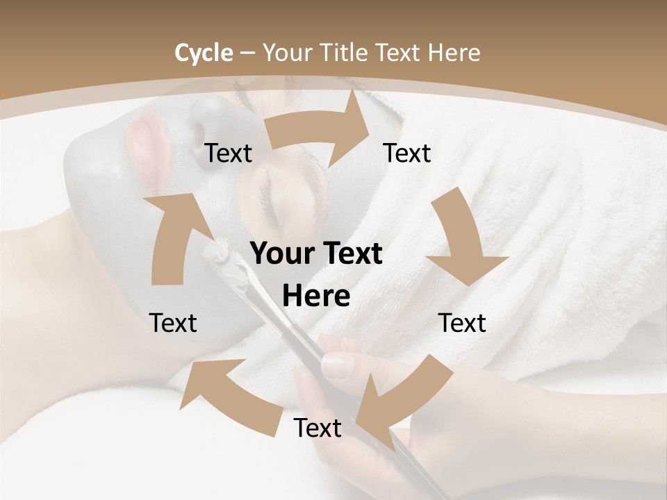 A Woman Getting A Facial Mask With A Brush PowerPoint Template