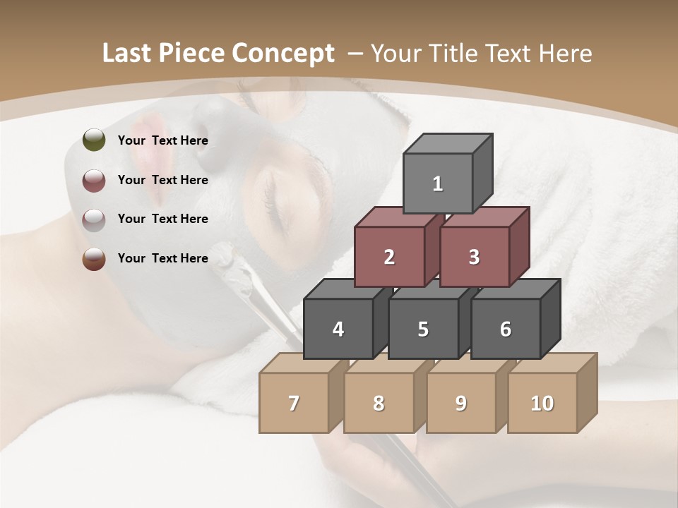 A Woman Getting A Facial Mask With A Brush PowerPoint Template