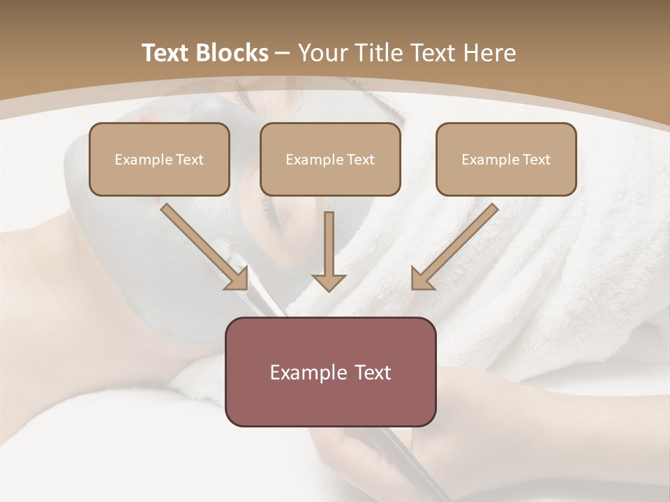 A Woman Getting A Facial Mask With A Brush PowerPoint Template