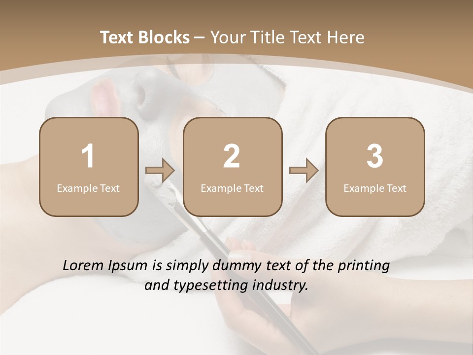 A Woman Getting A Facial Mask With A Brush PowerPoint Template