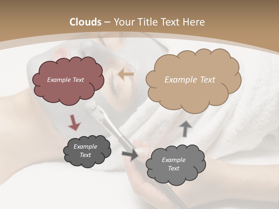 A Woman Getting A Facial Mask With A Brush PowerPoint Template