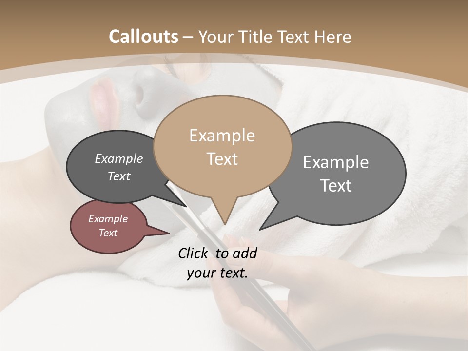 A Woman Getting A Facial Mask With A Brush PowerPoint Template