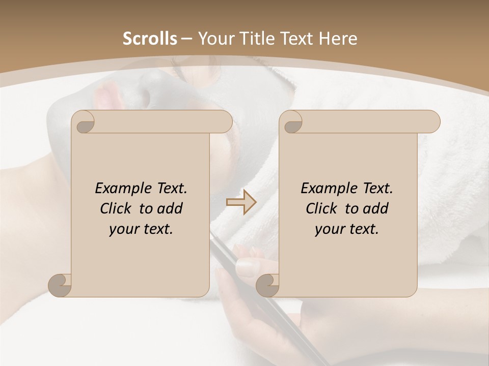 A Woman Getting A Facial Mask With A Brush PowerPoint Template