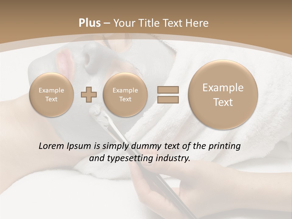 A Woman Getting A Facial Mask With A Brush PowerPoint Template