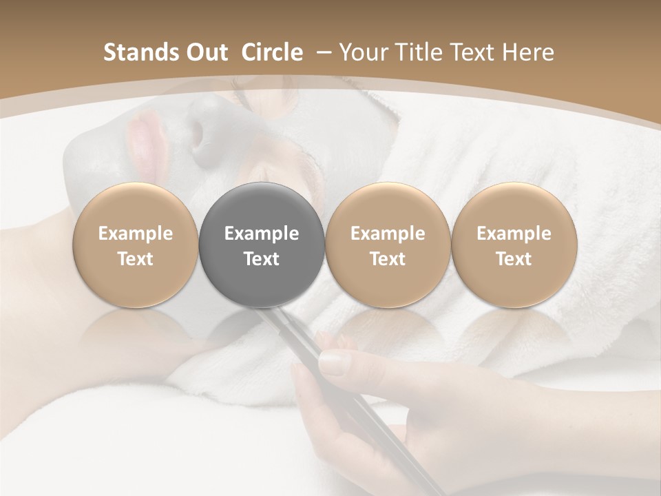 A Woman Getting A Facial Mask With A Brush PowerPoint Template