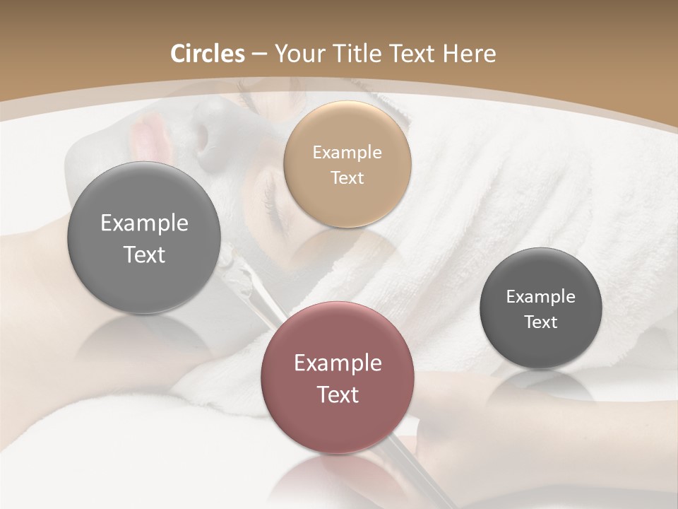 A Woman Getting A Facial Mask With A Brush PowerPoint Template