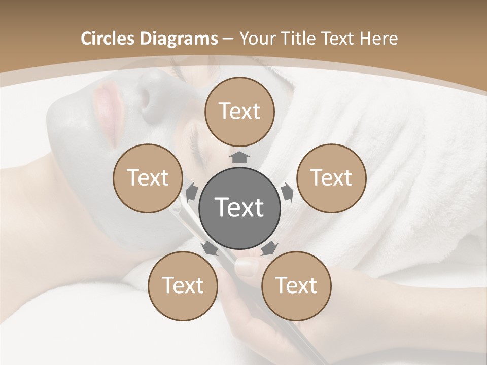 A Woman Getting A Facial Mask With A Brush PowerPoint Template