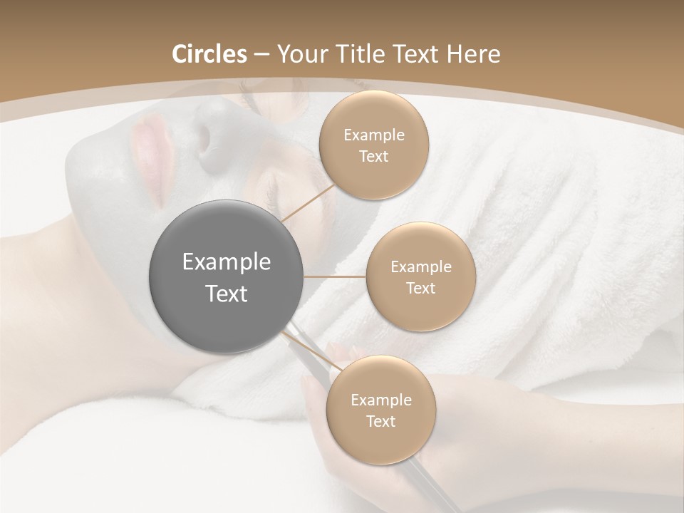 A Woman Getting A Facial Mask With A Brush PowerPoint Template