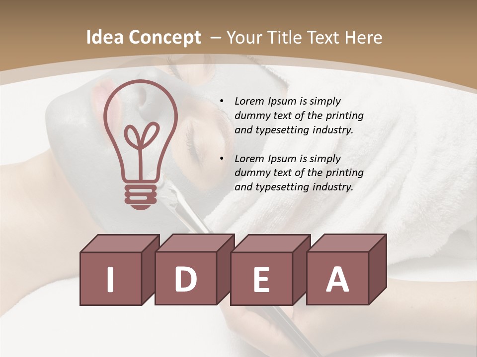 A Woman Getting A Facial Mask With A Brush PowerPoint Template