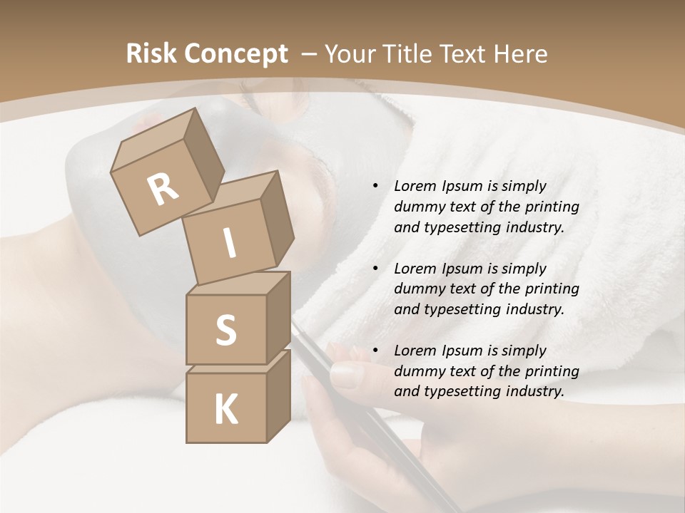 A Woman Getting A Facial Mask With A Brush PowerPoint Template