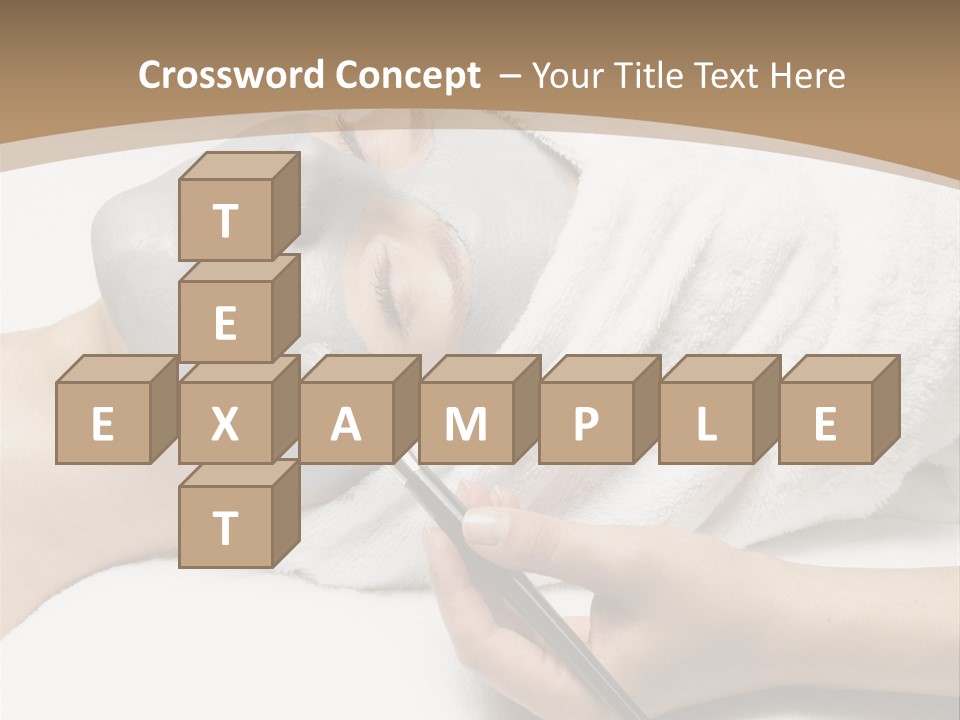 A Woman Getting A Facial Mask With A Brush PowerPoint Template