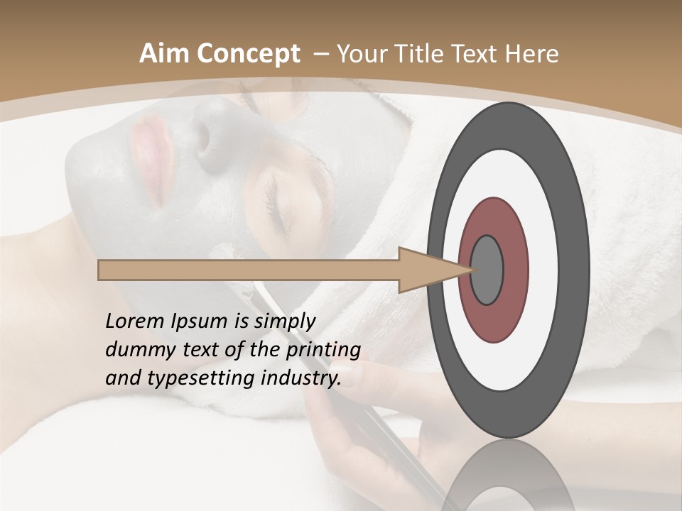 A Woman Getting A Facial Mask With A Brush PowerPoint Template