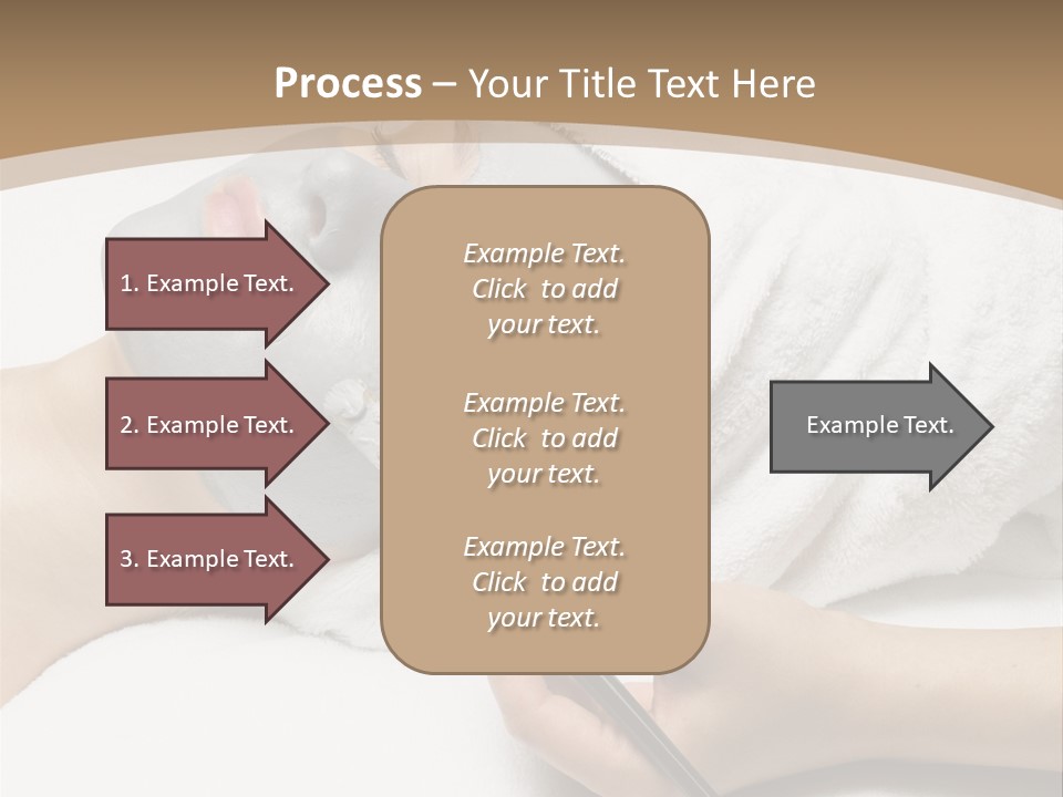 A Woman Getting A Facial Mask With A Brush PowerPoint Template