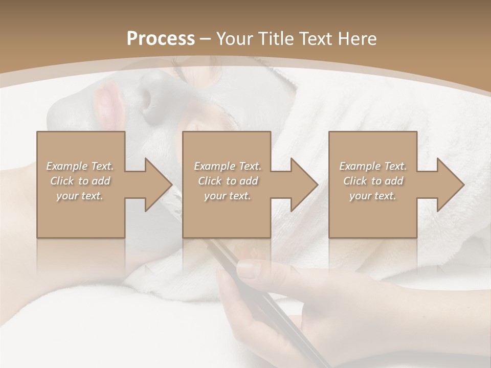 A Woman Getting A Facial Mask With A Brush PowerPoint Template