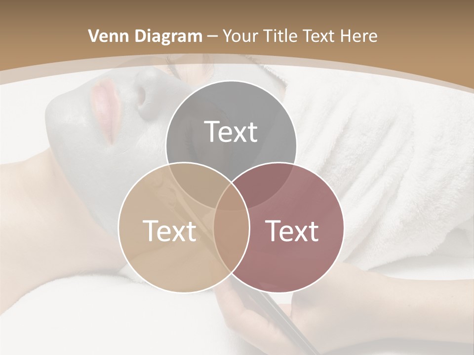 A Woman Getting A Facial Mask With A Brush PowerPoint Template