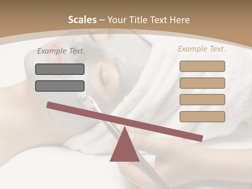 A Woman Getting A Facial Mask With A Brush PowerPoint Template