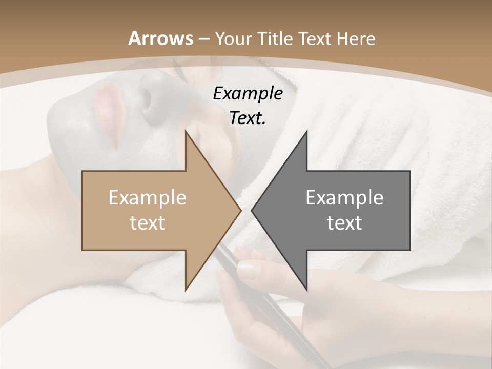 A Woman Getting A Facial Mask With A Brush PowerPoint Template