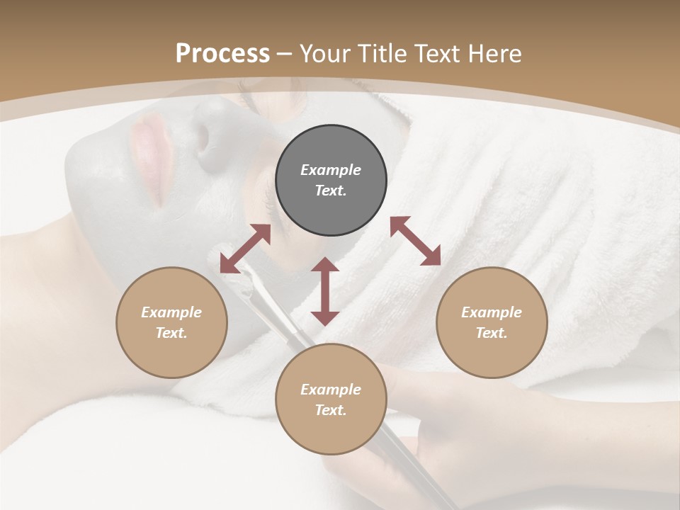 A Woman Getting A Facial Mask With A Brush PowerPoint Template
