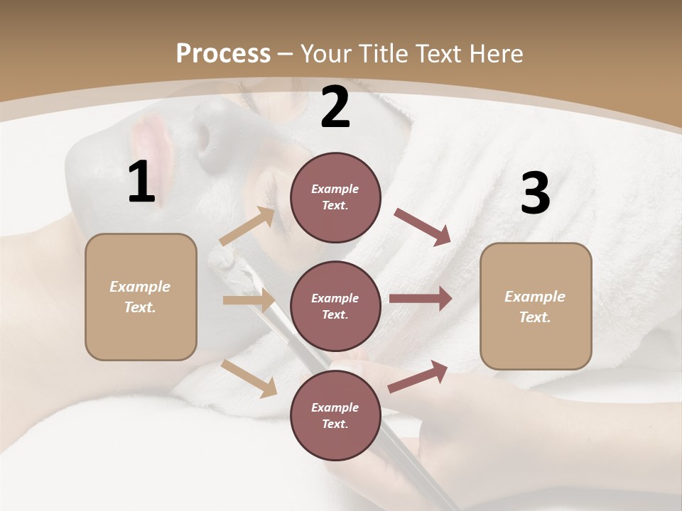 A Woman Getting A Facial Mask With A Brush PowerPoint Template