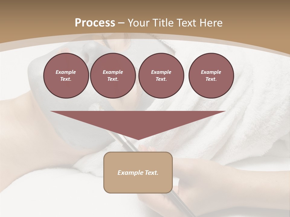 A Woman Getting A Facial Mask With A Brush PowerPoint Template