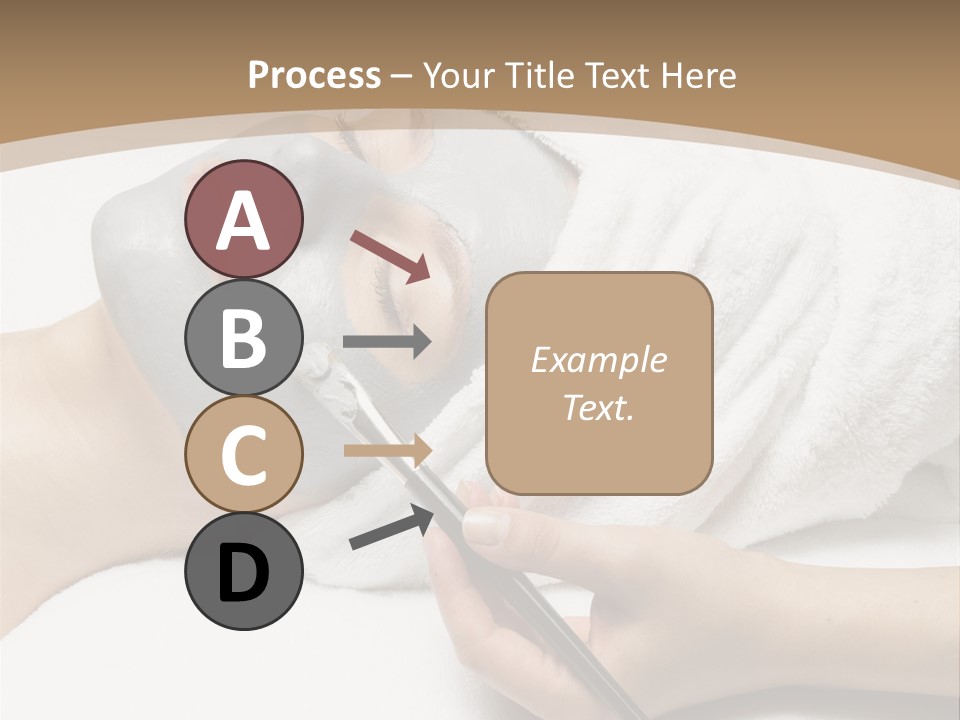A Woman Getting A Facial Mask With A Brush PowerPoint Template
