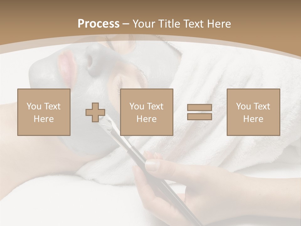 A Woman Getting A Facial Mask With A Brush PowerPoint Template