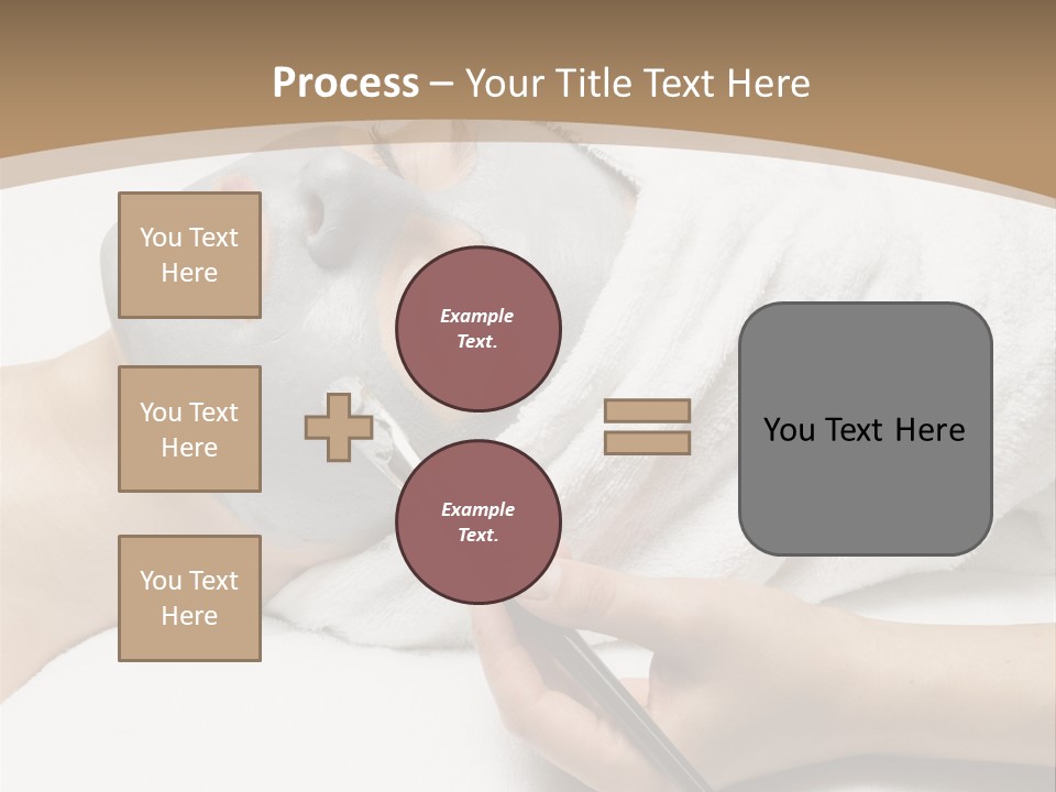 A Woman Getting A Facial Mask With A Brush PowerPoint Template