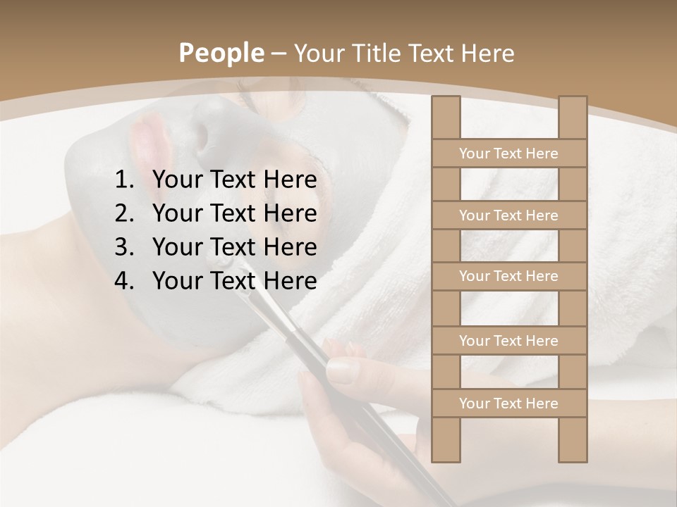 A Woman Getting A Facial Mask With A Brush PowerPoint Template