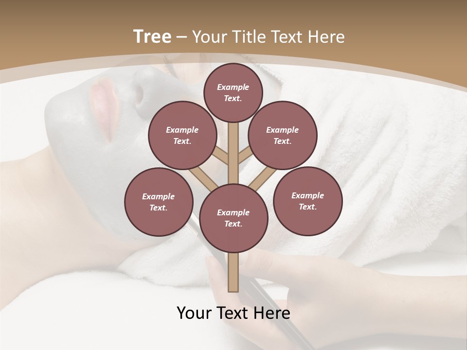 A Woman Getting A Facial Mask With A Brush PowerPoint Template