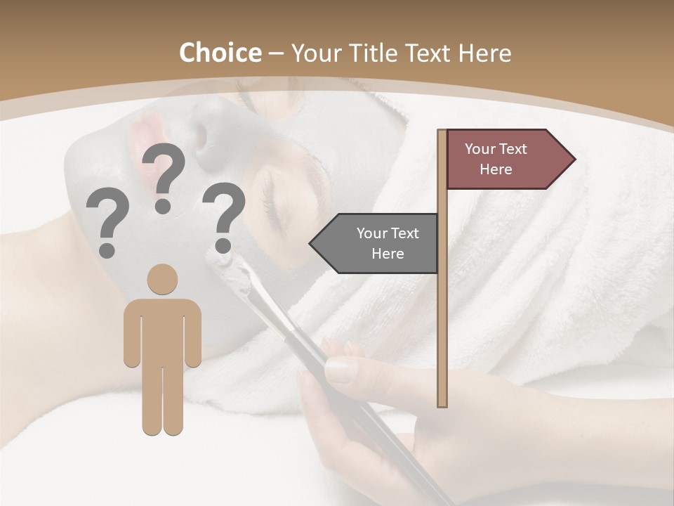 A Woman Getting A Facial Mask With A Brush PowerPoint Template