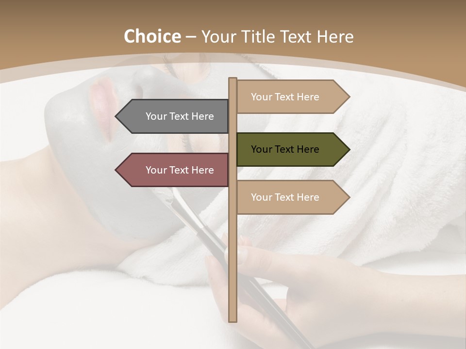 A Woman Getting A Facial Mask With A Brush PowerPoint Template