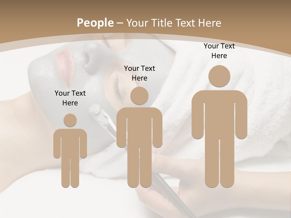 A Woman Getting A Facial Mask With A Brush PowerPoint Template