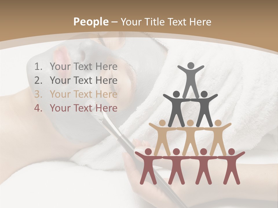 A Woman Getting A Facial Mask With A Brush PowerPoint Template