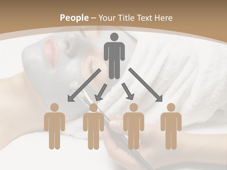 A Woman Getting A Facial Mask With A Brush PowerPoint Template