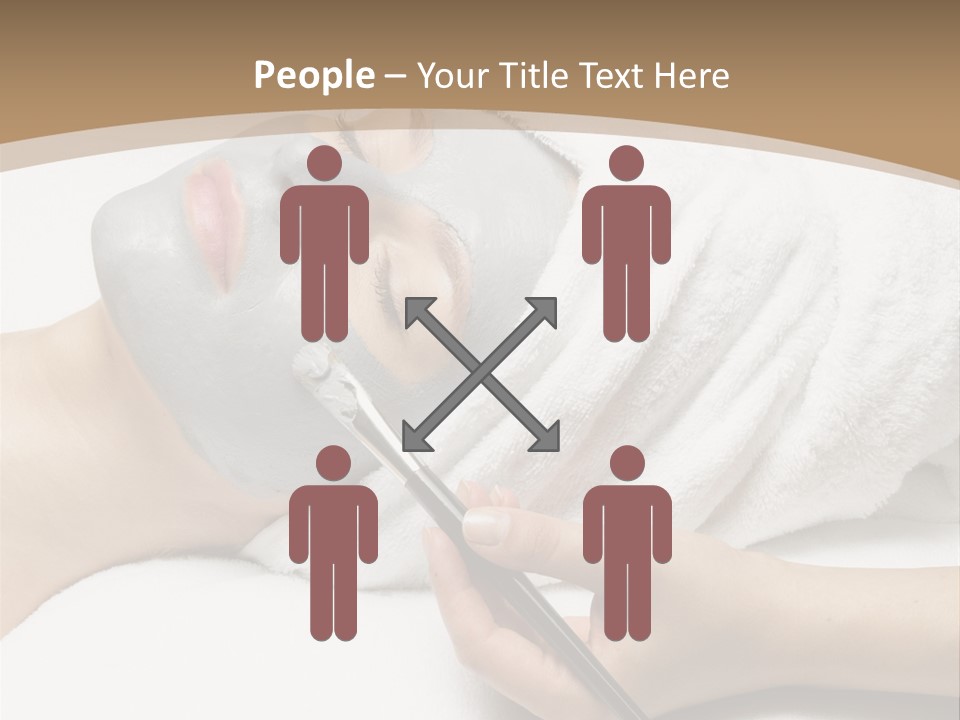 A Woman Getting A Facial Mask With A Brush PowerPoint Template