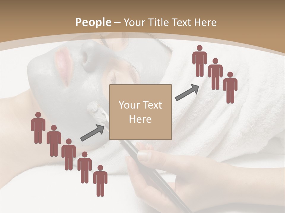 A Woman Getting A Facial Mask With A Brush PowerPoint Template
