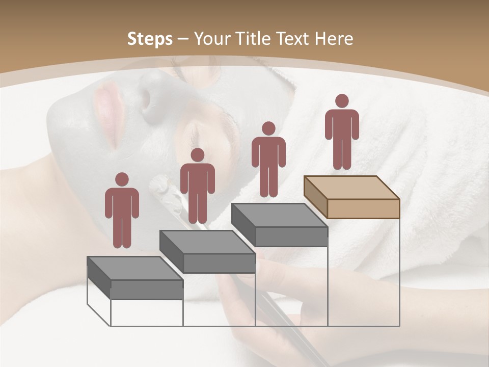A Woman Getting A Facial Mask With A Brush PowerPoint Template
