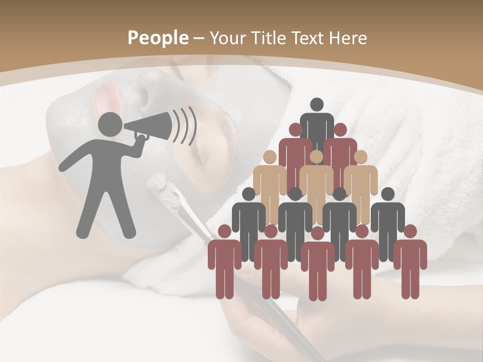 A Woman Getting A Facial Mask With A Brush PowerPoint Template