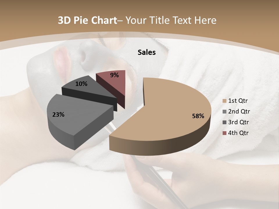 A Woman Getting A Facial Mask With A Brush PowerPoint Template
