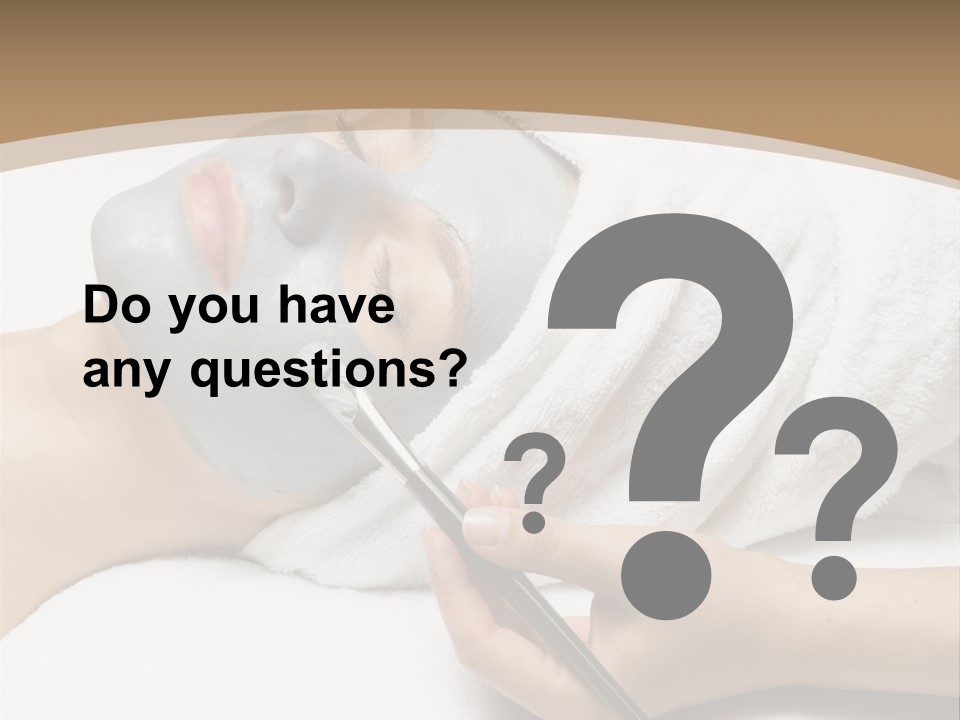 A Woman Getting A Facial Mask With A Brush PowerPoint Template