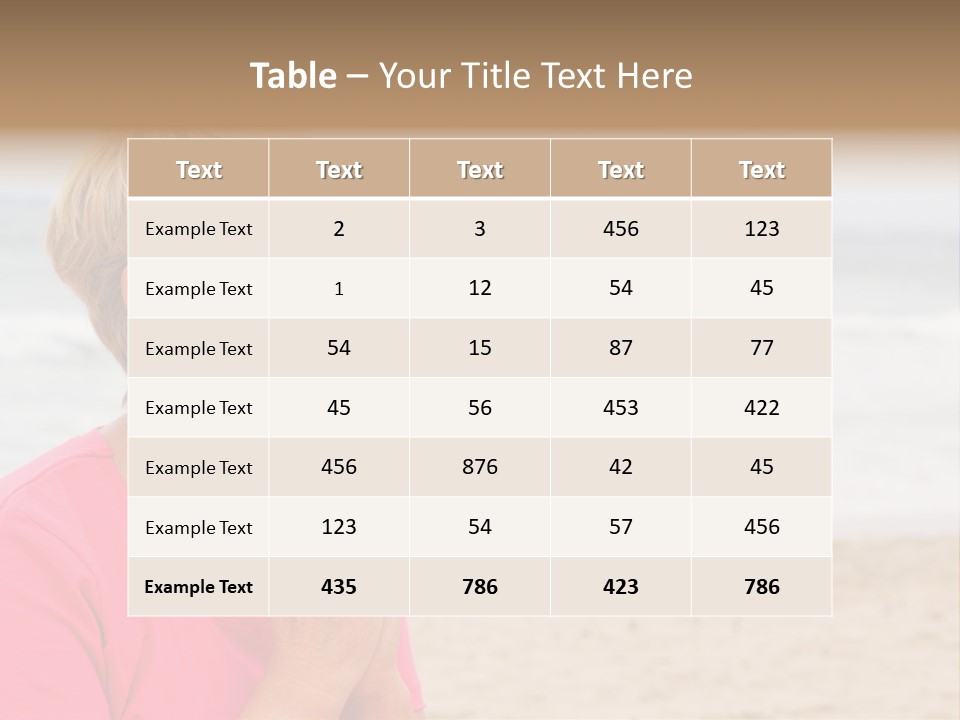 A Woman In A Pink Shirt Is Praying On The Beach PowerPoint Template