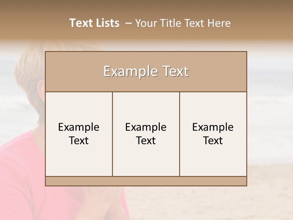 A Woman In A Pink Shirt Is Praying On The Beach PowerPoint Template