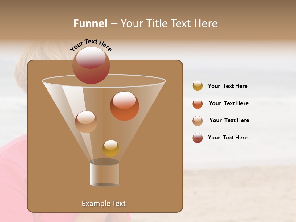 A Woman In A Pink Shirt Is Praying On The Beach PowerPoint Template