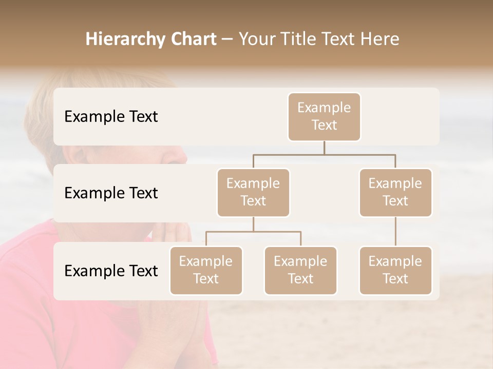 A Woman In A Pink Shirt Is Praying On The Beach PowerPoint Template