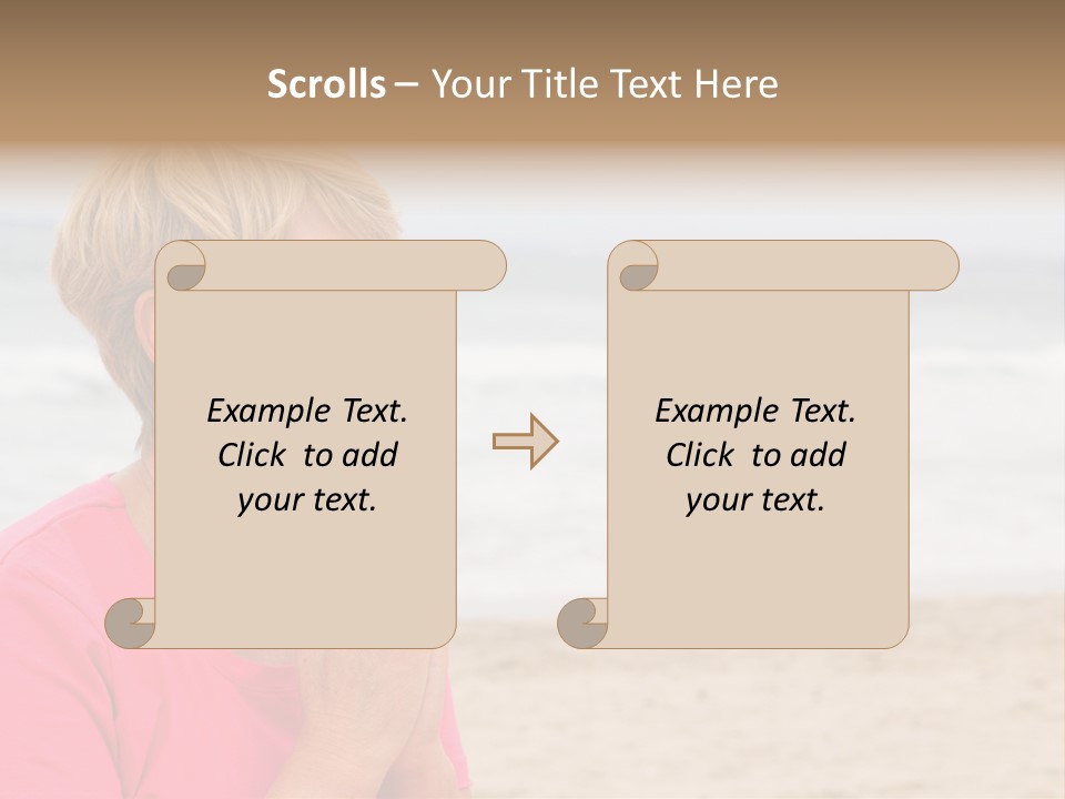 A Woman In A Pink Shirt Is Praying On The Beach PowerPoint Template